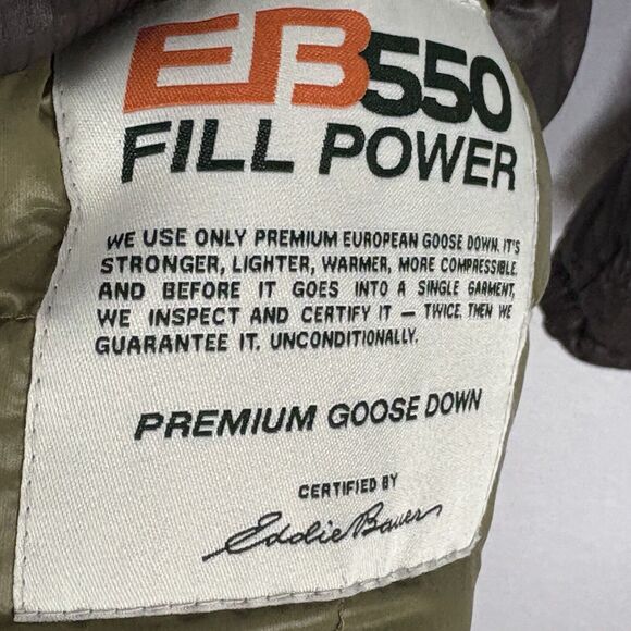 Eddie Bauer Women’s Goose Down Puffer Jacket EB 550 Fill Power Black Size L - Picture 6 of 7